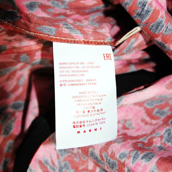 BNWT SS20 MARNI INDIAN ORANGE WILD POPLIN BLOUSE 46 - Picture 7 of 7